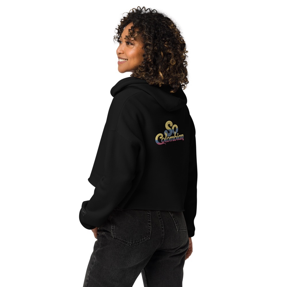 So Colombian Black Cropped Relaxed Sweatshirt by I’M So What Co 2025